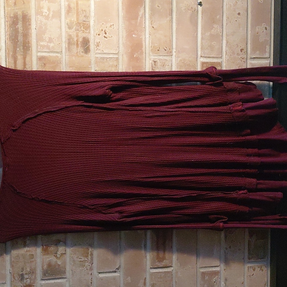 We The Free Burgundy Textured Knit Sweater - Picture 4 of 4